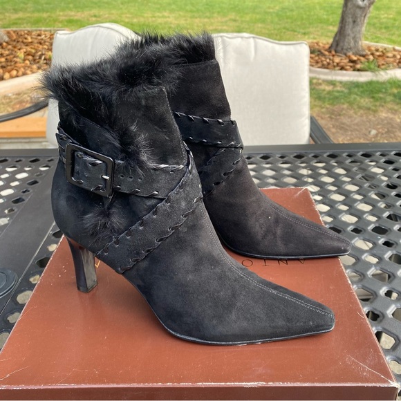 Women’s Antonio Melani Suede High Ankle Boots Size 7.5 - Picture 3 of 8